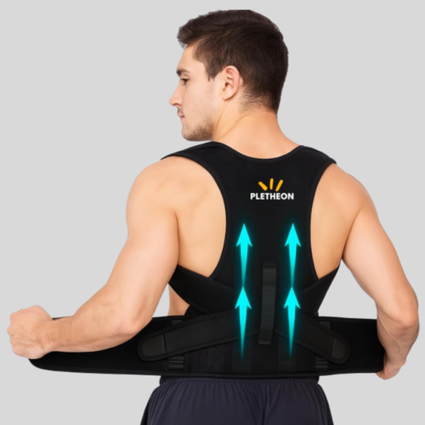 Pletheon posture corrector belt for back support and shoulder alignment