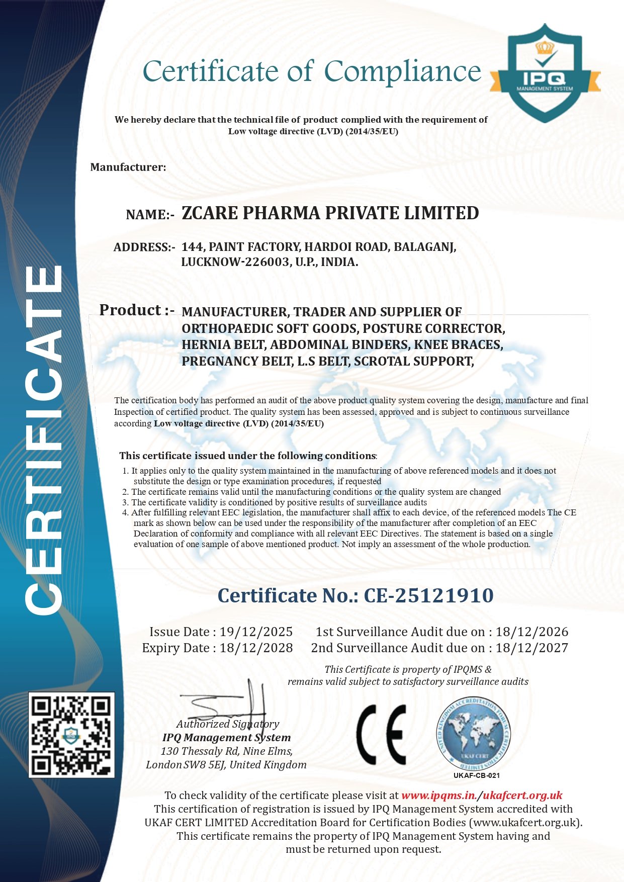 CE Certified Healthcare Products ZCare Pharma