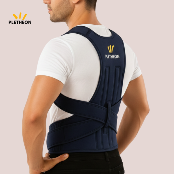 Pletheon posture corrector belt for back support and shoulder alignment