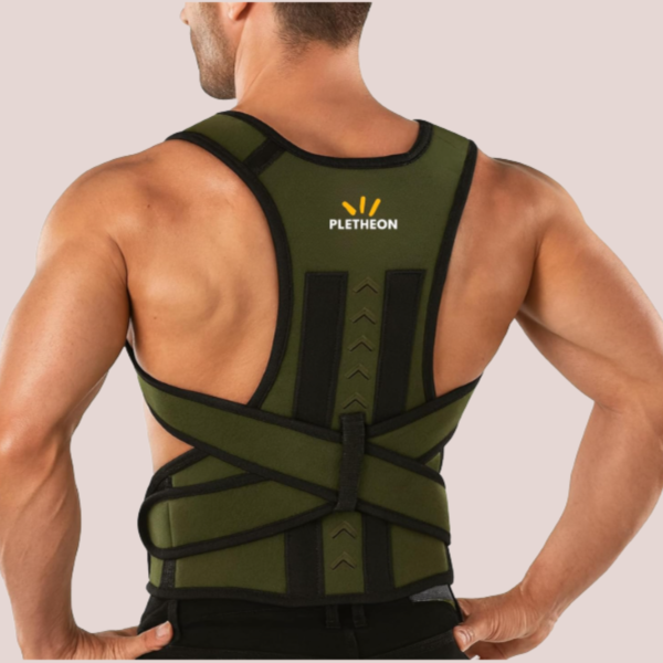 Pletheon posture corrector belt for back support and shoulder alignment