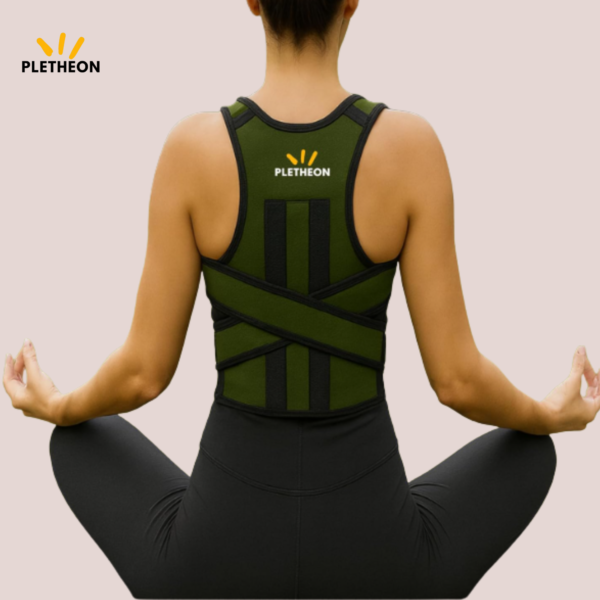 Pletheon posture corrector belt for back support and shoulder alignment