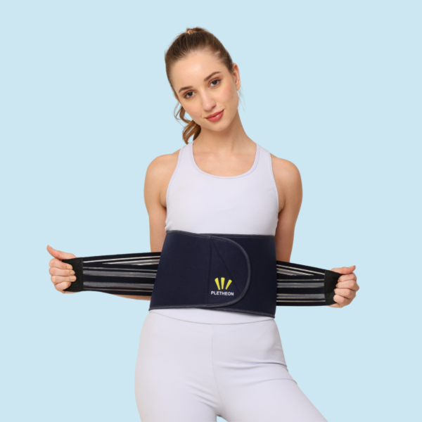 2 in 1 abdominal belt for women providing waist compression and back support for posture correction and core recovery