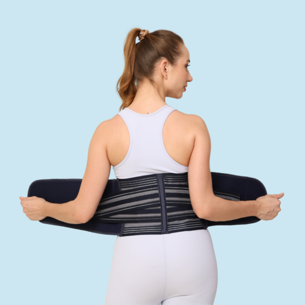 2 in 1 abdominal belt for women providing waist compression and back support for posture correction and core recovery
